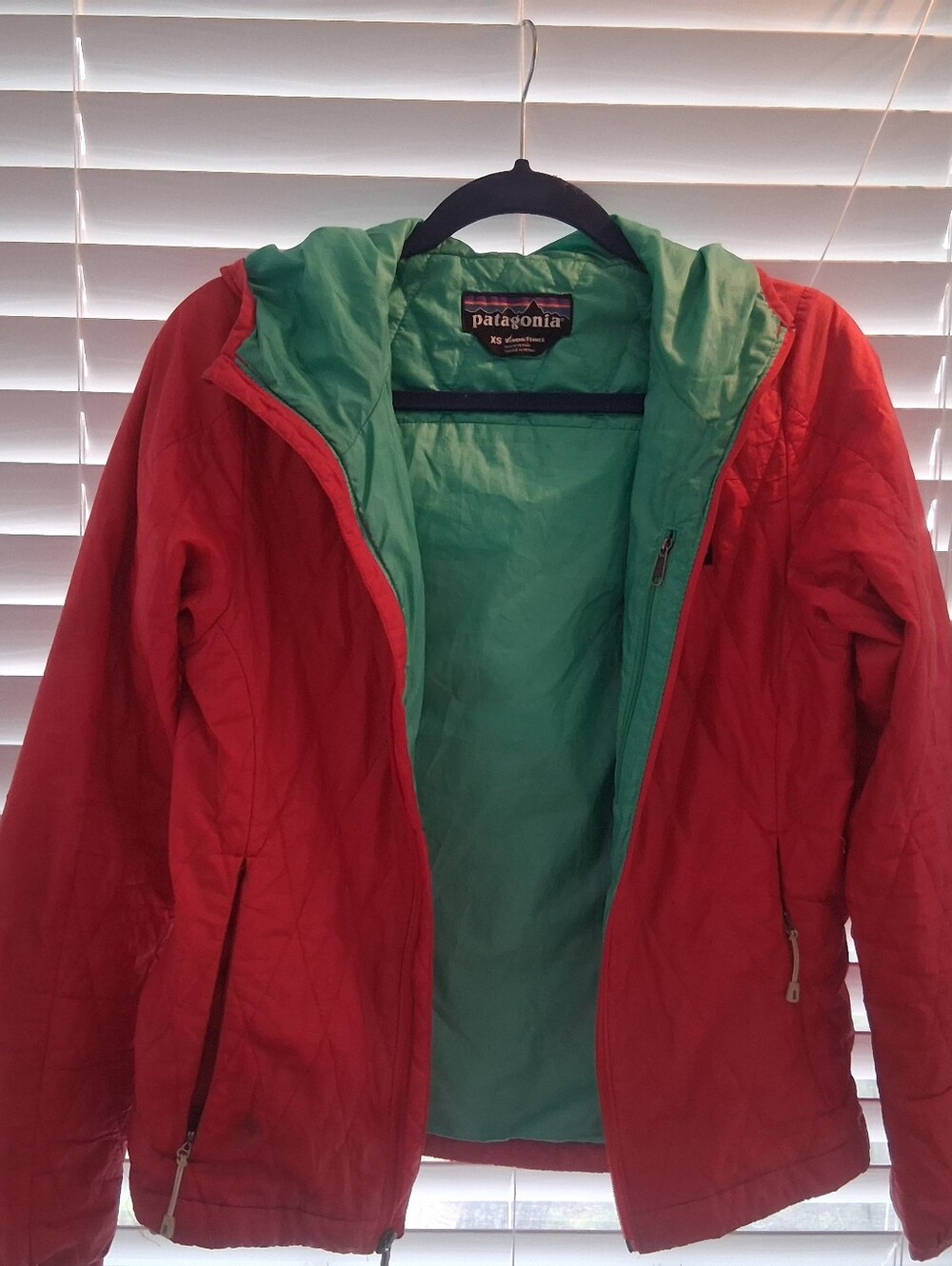 Patagonia Red Ski Jacket with Green Lining